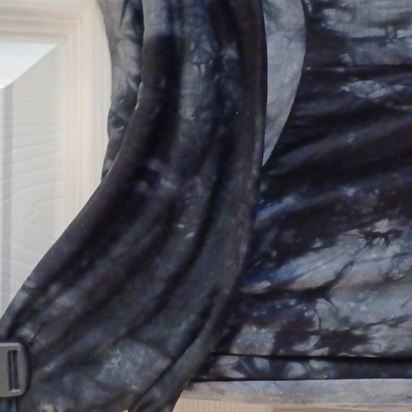 DOLLSKILL 2X CURRENT MOOD TYE DYED FOLD OVER LONG BELL BOTTOM PULL ON PANTS BLUE - Picture 11 of 11